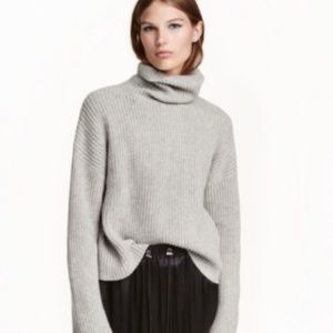 Grey Cashmere Wool Blend H&M Oversized Sweater S